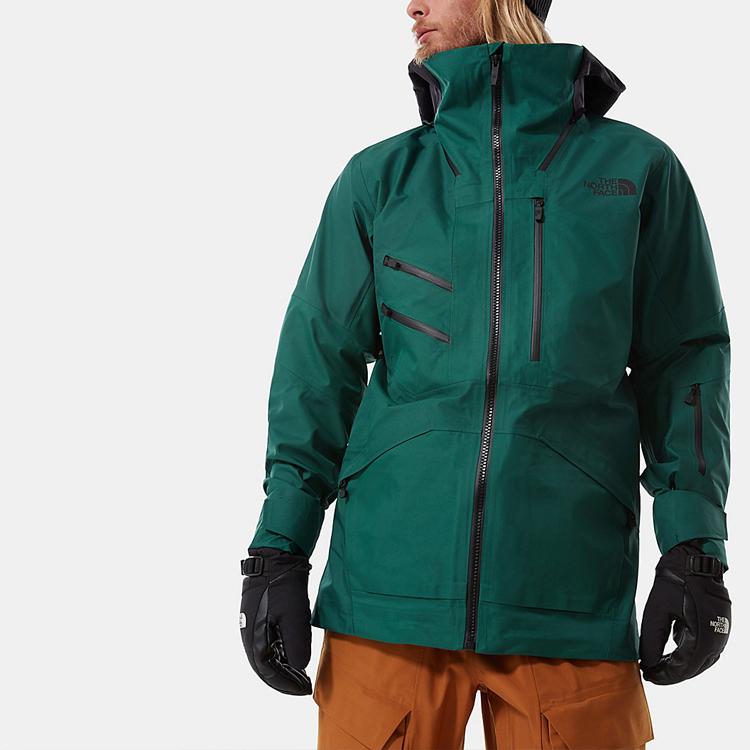 THE NORTH FACE Windbreaker Jackets Men's Green Hooded Moderate Straight Fit NF0A4QXP-S9W