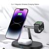 15W Wireless Charging Phone Stand 3 In 1 Multifunctional Charging Station Magnetic Fast Charging Station Travel Charger Stand
