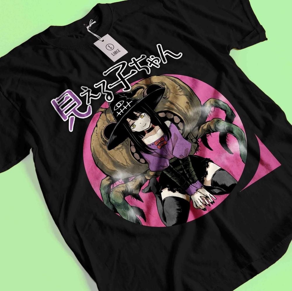 

Mieruko Chan T-Shirt Hana Shirt Miko Yotsuya Ghost Tshirt Mier Girl Horror Anime S