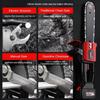 12/16 Inch Lithium Battery Household Rechargeable Small Handheld Chain Saw Outdoor Logging Electric Saw Black+Red Brushless Chainsaw