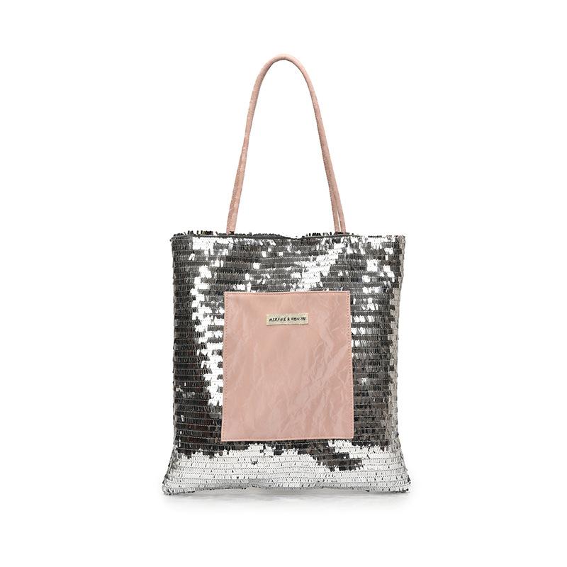 Spring and summer high-end sequin bag women's 2025 new fashion shoulder bag niche tote bag