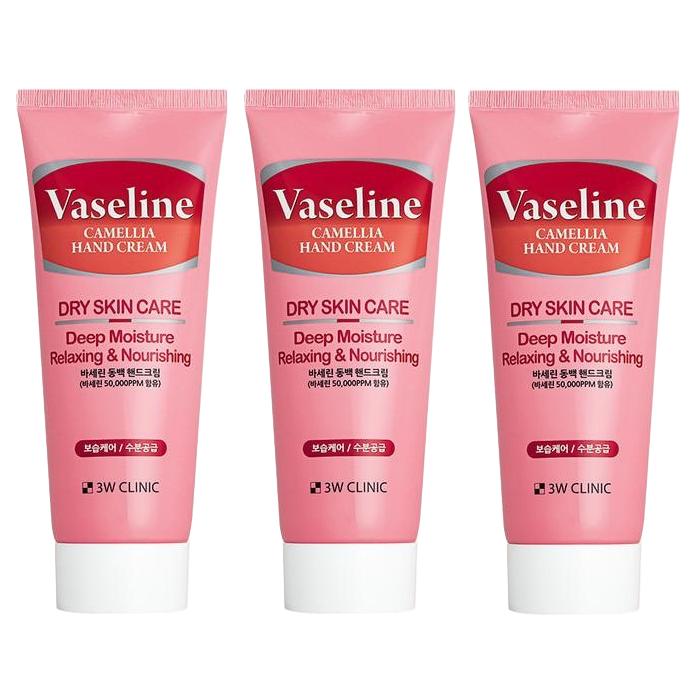 3w Clinic Cremă pentru picioare Vaseline cu colagen 150ml, Cremă de mâini Vaseline cu camelie 150ml (7 Opțiuni)