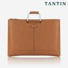 Tantin Taylor Men'S Leather Briefcase T11003 Tan / Large
