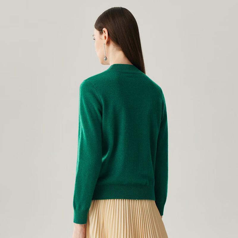 Zhao Jun Women's 100% Cashmere Half-High Collar Sweater