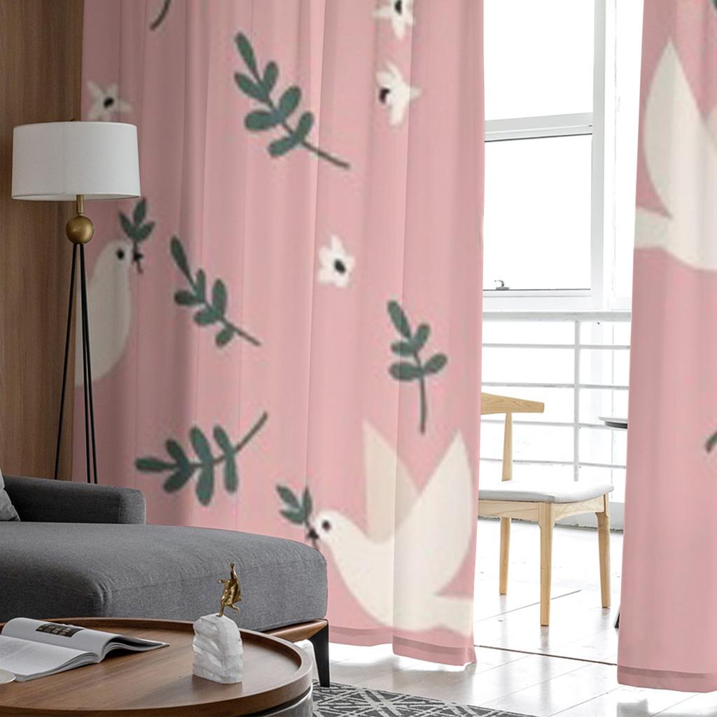 Colombe Fiori Foglie Tulle Tende Trasparenti per Finestre per Soggiorno La Camera da Letto Moderne Tende in Chiffon Voile Organza Decorazione Drappeggi