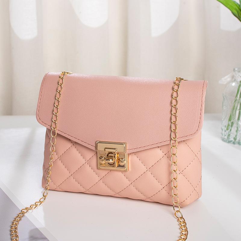 New Embroidered Small Square Bag Autumn Mobile Phone Bag Fashionable and Simple Diamond Shoulder Bag Messenger Bag One Piece