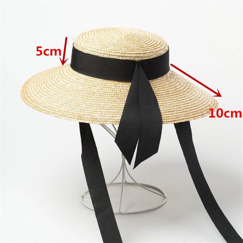 

202605-shi ins chic summer handmade straw Simple shallow flat crown lady sun cap women holiday leisure hat One Size солом яний