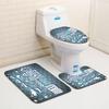 Christmas Bathroom Floor Mat Toilet Three-Piece Set