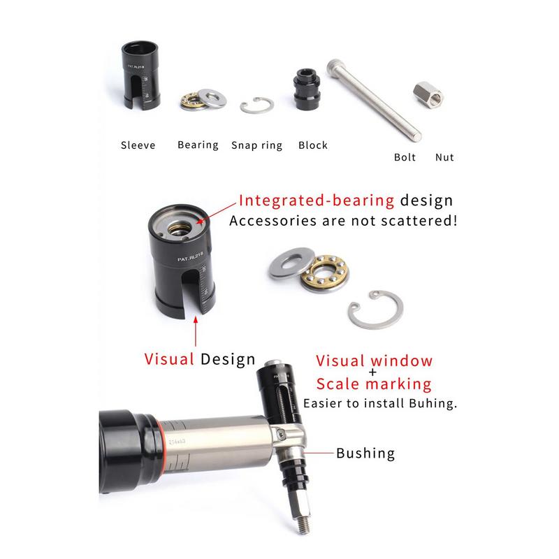 Shock Absorber Tool Eyelet Shock Bushing Tools Anti-Rust Outdoor Cycling Accessories Reusable Automotive Replacement Parts For