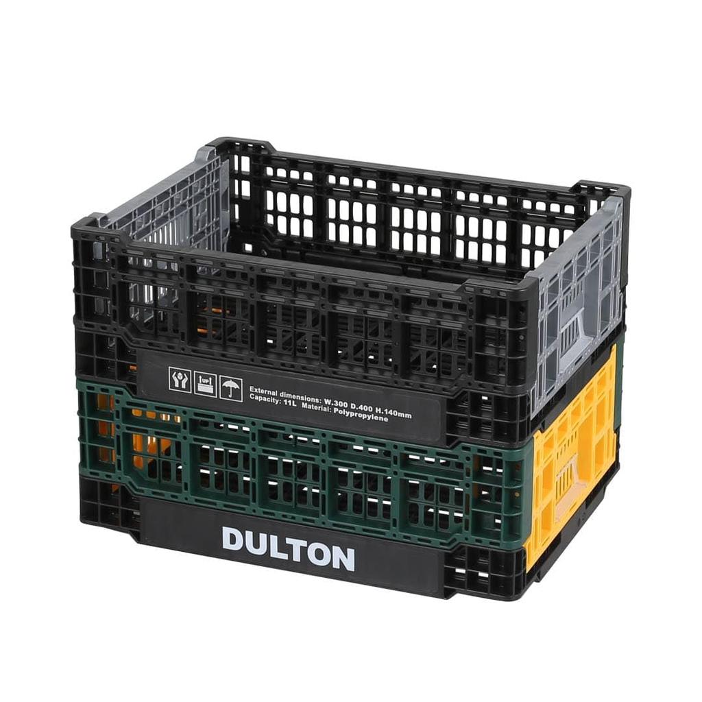 Dulton Folding Mesh Storage 11L CAR Foldable Storage Height 14cm Width 40cm Depth 30cm Black/Silver "FOR LIFE" V21-0346BK/SV