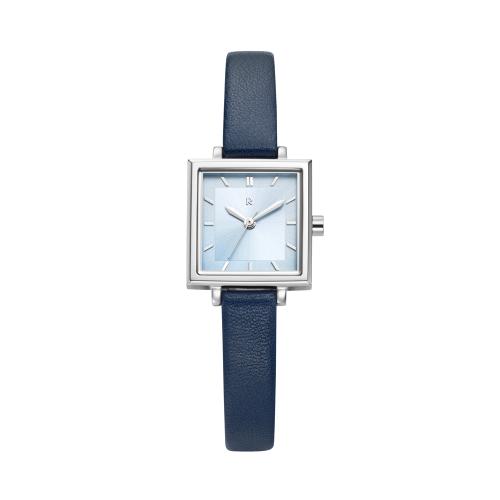 [ROMANSON] ROMANSON Renata Full Square R Blue Leather Watch RWRLLL5BF012WHBL0 NONE