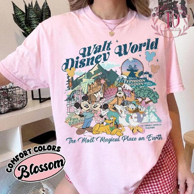 202526 Letní Móda Mickey Tričko Y2k Minnie Mouse Klobouk Tištěný 100% Bavlna Tištěné Tričko Unisex Volné Tričko