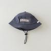 Letter Baby Bucket Hat With Rope Summer Outdoor Baby Boys Girls Sun Basin Hat Adjustable Infant Toddler Fisherman Hats