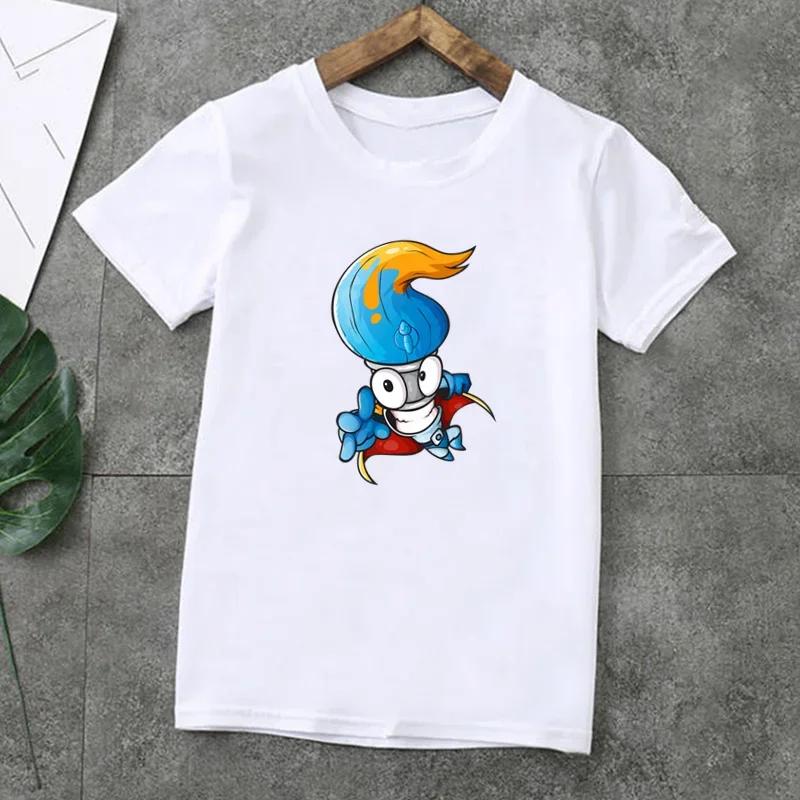 Summer Fashion Unisex T-shirt Cute Los Super Zings Series 4 Cartoon Kids T-Shirts Short Sleeve Print Boys Girls Tops
