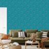 Wallpaper Turquoise Ornaments with 3D Effect for Living Room and Bedroom 50x1000