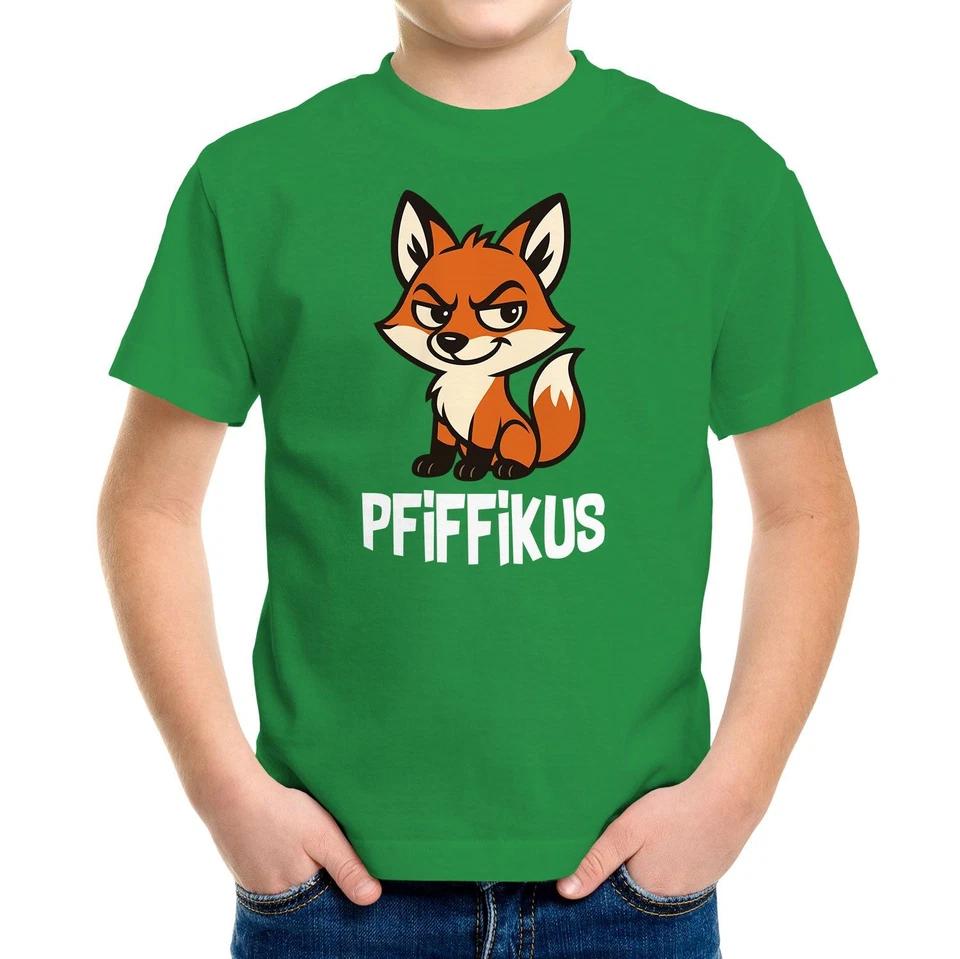 Kids T-Shirt Boys Whistling Funny Fox Animal Print Comic Shirt for Boys 2 S