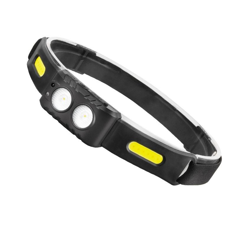 LED Headlamp USB Rechargeable 6 Lighting Modes with Built-in Battery Light For Outdoor Waterproof Camping Fishing Emergency Lamp