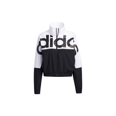 Neo W Icons CE+ Woven Sports Jacket with Stand-Up Collar and Contrasting Logo Print Women Jacket Black GP5425