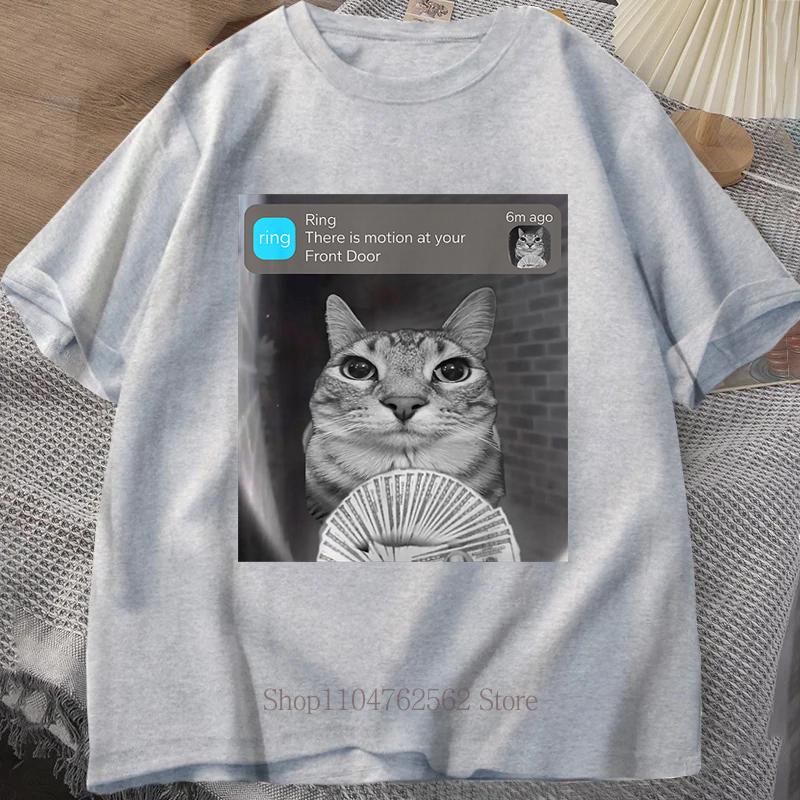 

Funny Silly Cat TShirt for Women Unisex Summer Casual Streetwear Fashion Oversize Tops Comfortable ONeck Short Sleeve Tshirts S