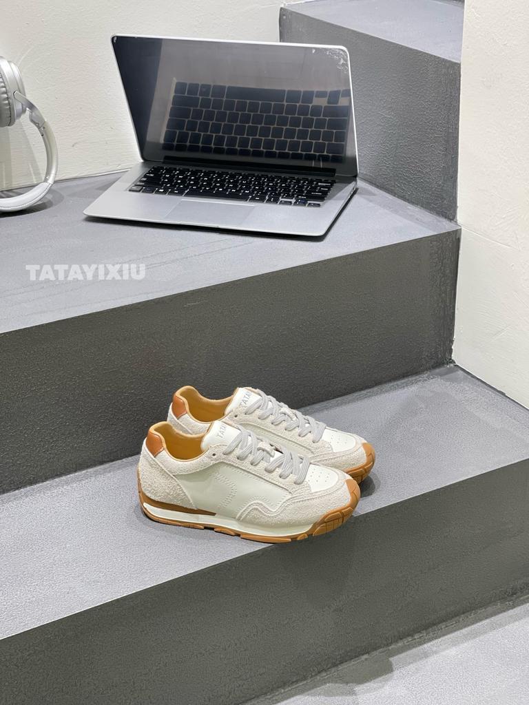 Leather Contrasting Color Platform Forrest Gump Shoes Women's Sports Shoes 2025 Spring and Autumn New Casual Versatile Board Shoes German Trainin