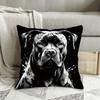 Double Sided Vintage Staffordshire Bull Terrier Dog Print Soft Throw Pillow Cover For Home And Sofa Decoration