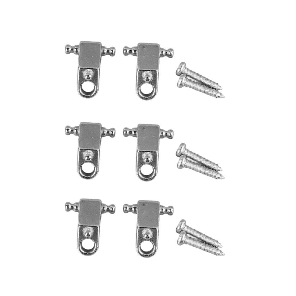 6PCS Metal Electric Guitar String Retainer String Trees For Electric Guitar  Guitar Part Upgrade
