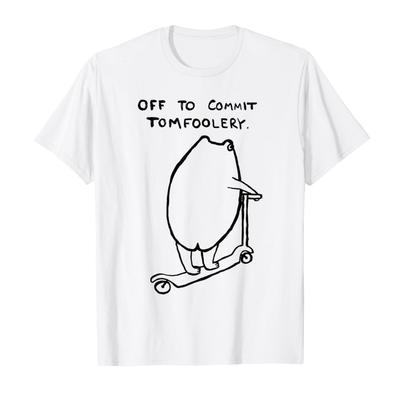 Whimsical Frog Wizard Off To Commit Tom Foolery Frog Meme T-shirt Men Women 100% Cotton T Shirts Short Sleeve Tops 0806-1