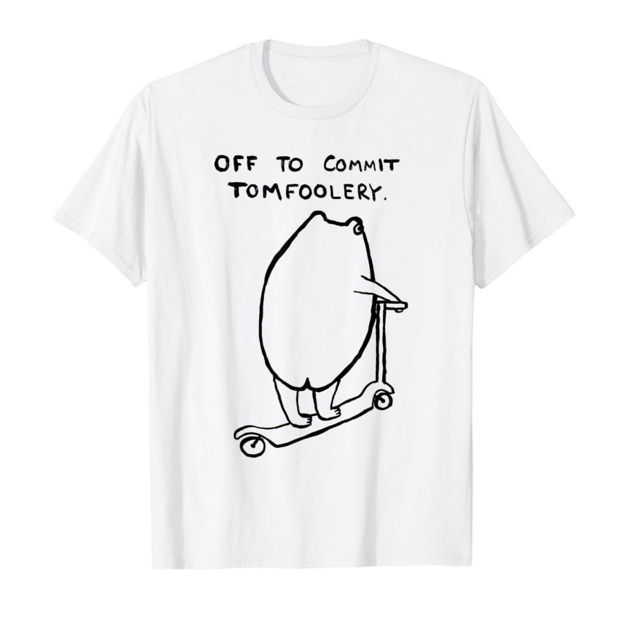 Whimsical Frog Wizard Off to Commit Tom Foolery Frog Meme T-shirt Men Women 100% Cotton T Shirts Short Sleeve Tops 0806-1 S
