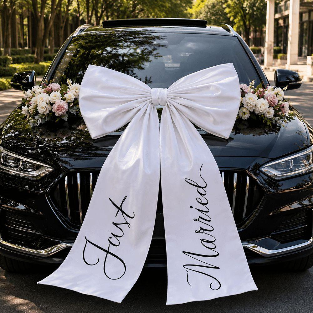 Large Size Car Ribbon Bow Lovely Style Just Married Car Decor Romantic Wedding Car Bow Wedding Day
