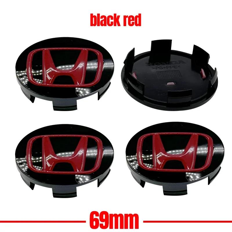 4pcs/set 58mm/62mm/69mm Car Styling Wheel Center Cap Hub Covers Badge Accessories For Honda Civic Fit Jazz Accord Pilot CRV City