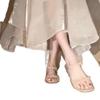 French inner height increase nude one-word female summer outer wear 2025 new fairy floral bow open-toed cool slippers