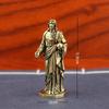 Handmade Brass God Statue Vintage Style Desktop Decor Creative Cross Border Craft Artwork Small Copper Figurine Home Ornament