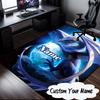 Custom Name Fantasy Dragon Blossoms Rug for Living Room, Game Rooms, Office, Bedroom, Floor Mat Playful Design, Fan Gifts Christmas Decor