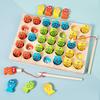 Fishing Wooden Magnetic Puzzle Numbers Letters Educational Toy For Learning Kids