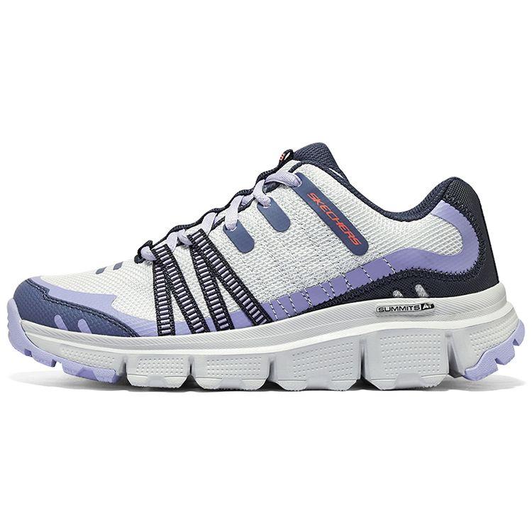 Skechers Summits At Mesh Synthetic Leather Versatile Outdoor Wear-Resistant Breathable Low-Top Lifestyle Casual Shoes Women sneakers 180149-NVPR 35