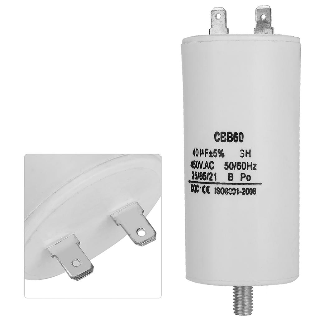 40uF Kondensator CBB60 450V 40uF Kondensator für Waschmaschine 50/60Hz