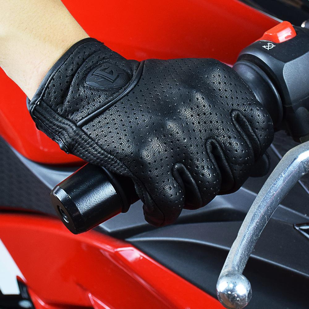 Devil race, motorcycle riding leather retro gloves, summer breathable touch screen men's and women's anti-drop locomotives