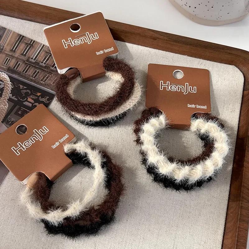 3pcs/set Elastic Hair Bands for Women Scrunchies Rubber Bands Simple Solid Color Hair Rope Ties Hair Accessories Ponytail Holder