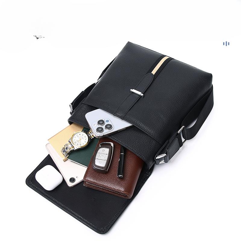 Férfi crossbody táska crossbody táska férfi üzleti ingázó táska kis hátizsák felső szemcsés marhabőr nagy kapacitású utazó egyvállú táska