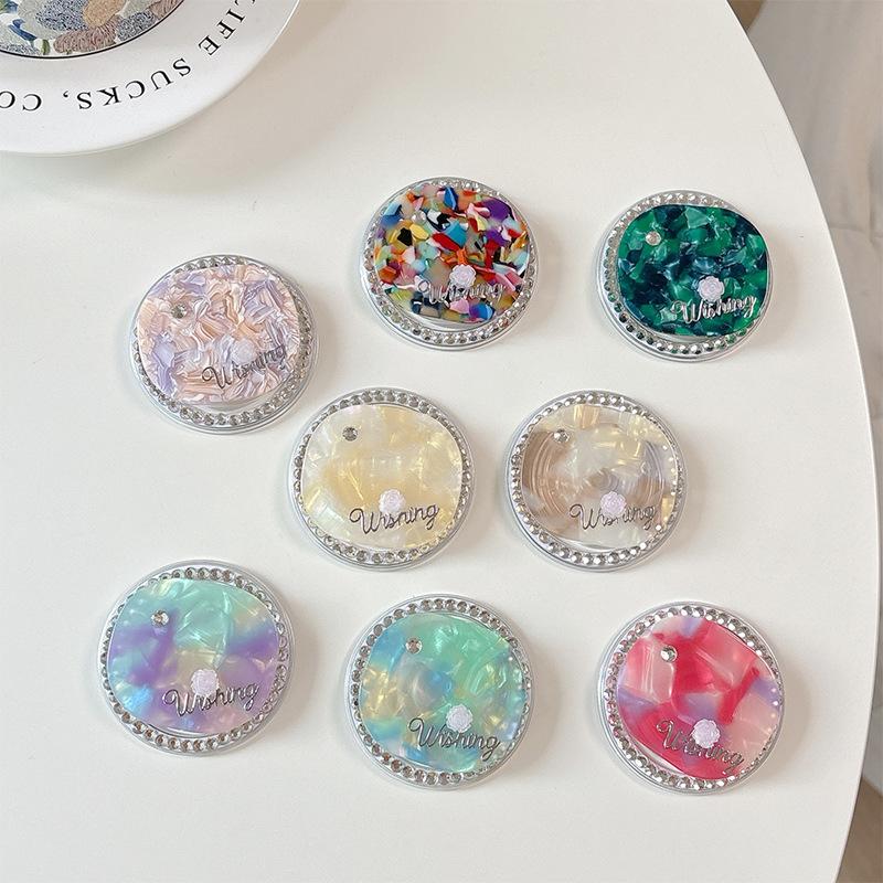 Rhinestone Flower Rendering Contrasting Color Mobile Phone Airbag Bracket Telescopic Magnetic Suction Portable Company Team Building Gift