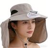 Rechargeable Sun Hat With 3 Speed Fan Sun Protection For Men Women Fishing Gardening Wide Brims Foldable Outdoor Caps