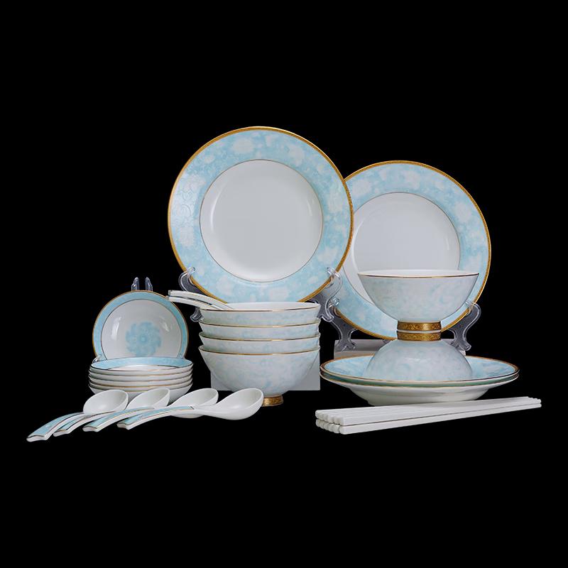 Mici Tianshui Bi Longevity Vine 28-Piece Ceramic Dinnerware Set