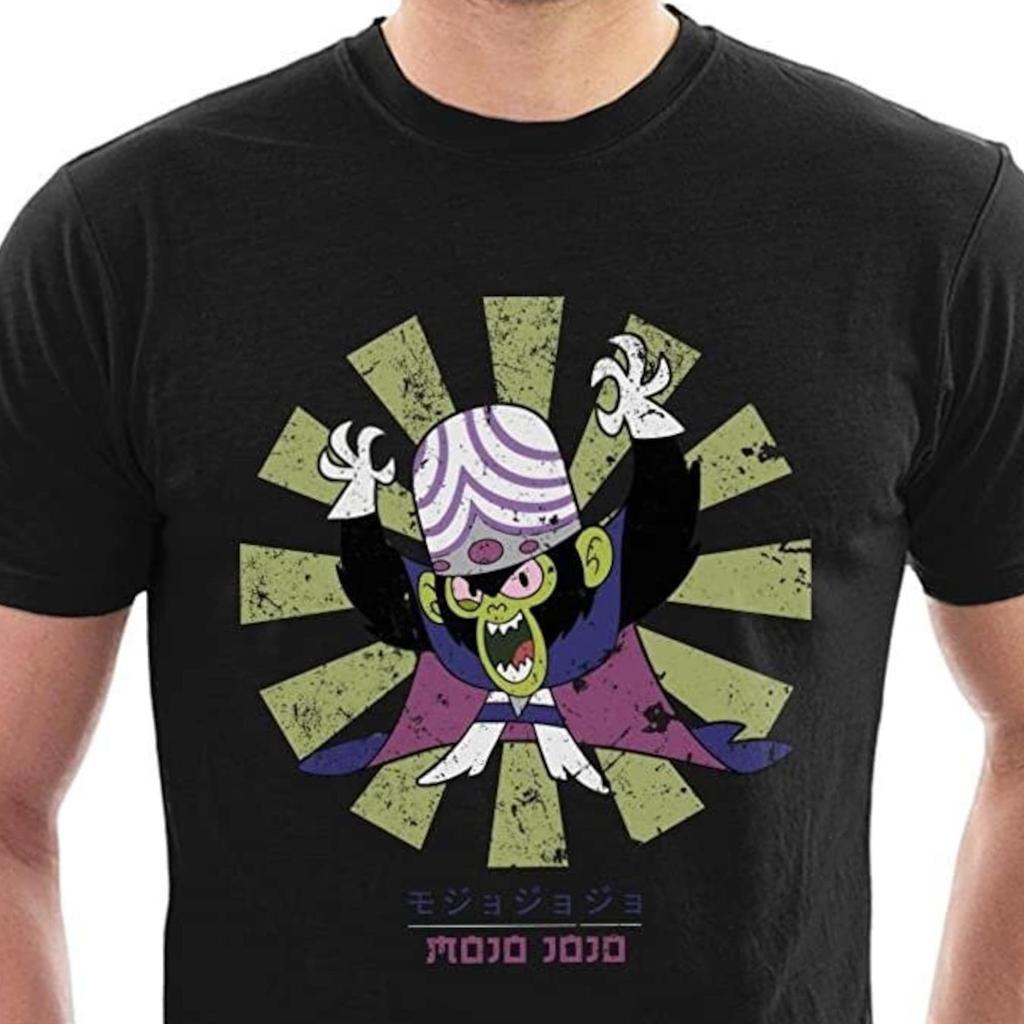 T-shirt Homme Dessin Animé Rétro Mojo Jojo Fun Comédie 100% Coton Adultes Enfants Nouveauté