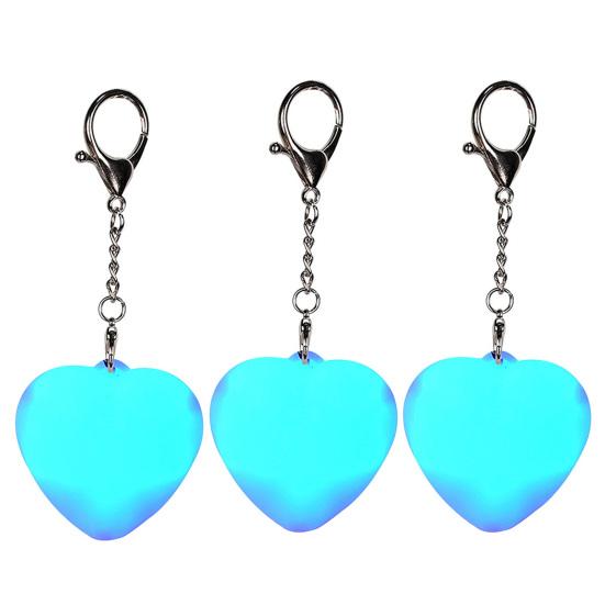 Sensorlys Oppladbar Mini Lommelykt Lommebok Nøkkelring med Berøring Og Automatisk Lyssensor Kompakt Hjerteformet Veskelys for Kvinner