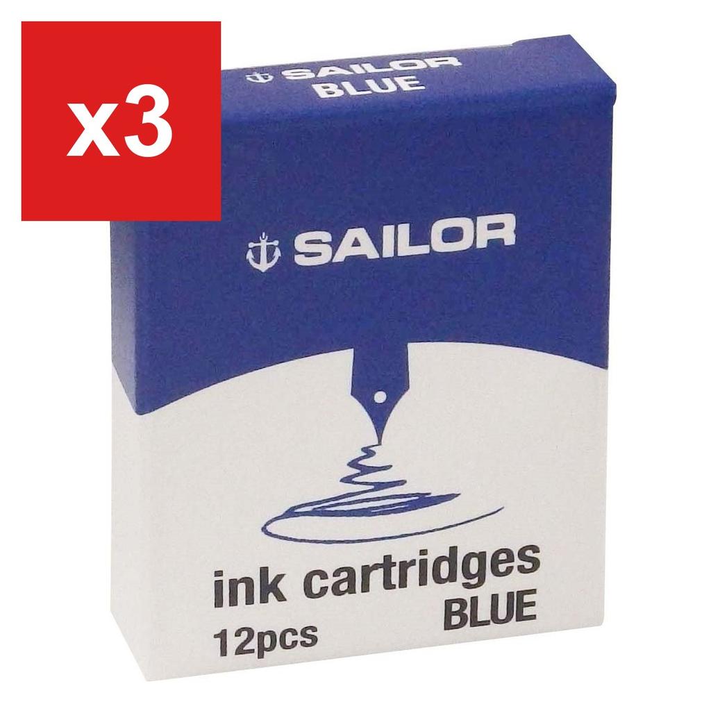 Sailor Fountain Pen Dye-Based Ink Cartridges, Black, 13-0404-120