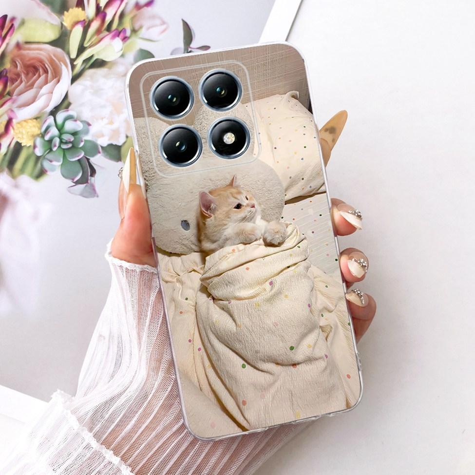 Transparent Casing For Xiaomi 14T Pro Case Cute Cat Luxury Fashion Butterfly Funny Cool Painted Cover 2407FPN8EG