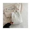 (White) Silver Pleated Drawstring Shoulder Bucket Bags Women Designer Soft PU Leather Small Handbags Female Casual Purse Underarm Bag