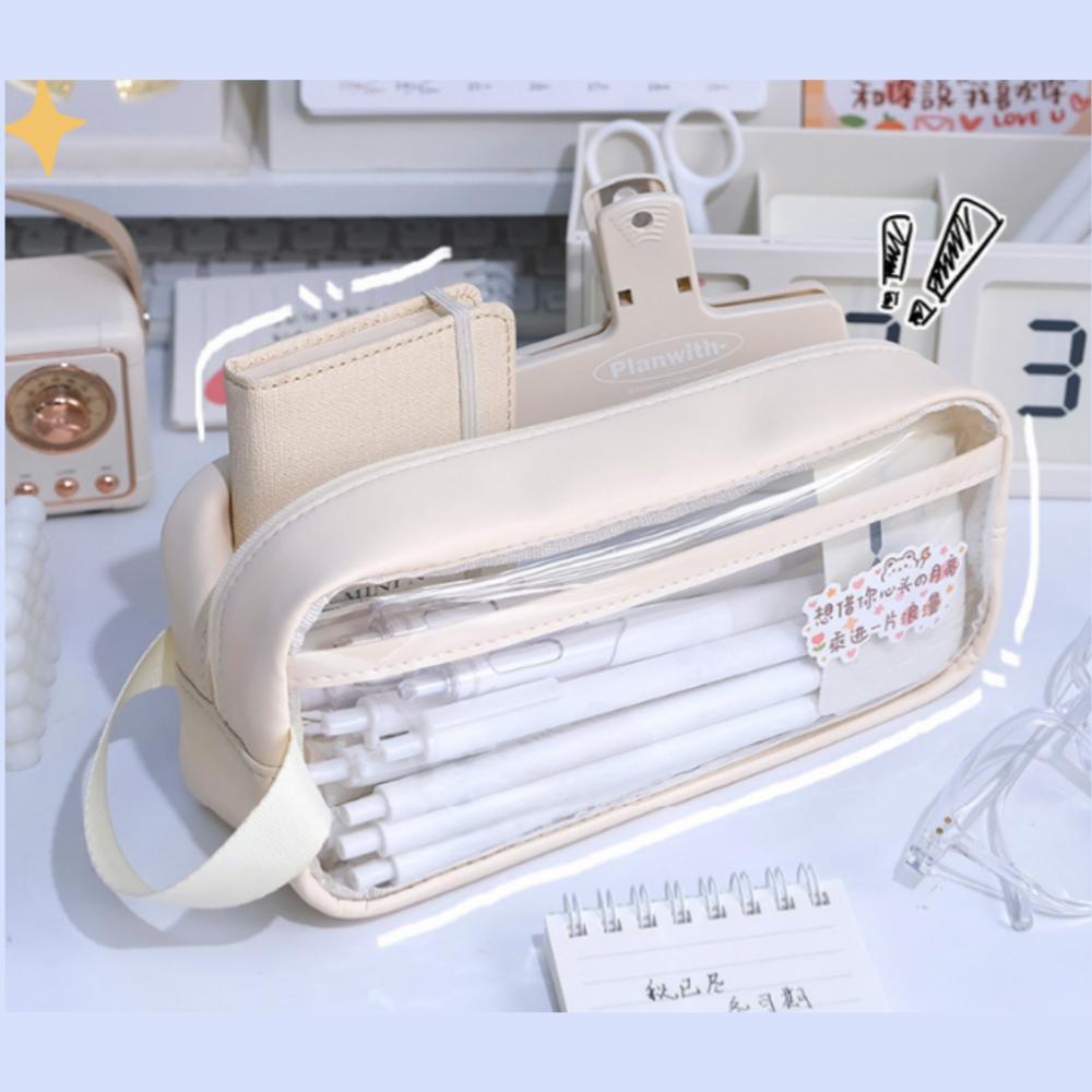 Transparent PVC Pen Case Pencil Pouch