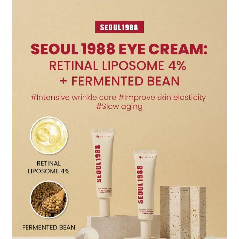 KSECRET SEOUL 1988 Augencreme : Retinal-Liposom 4% + Fermentiertes Bohnen-Bündel-Set