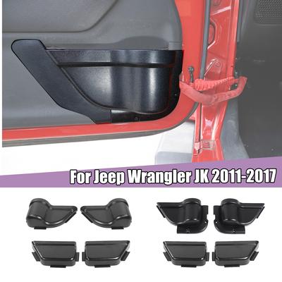 Сітчасті кишені для передніх і задніх дверей автомобіля Контейнер-органайзер для коробки для зберігання Jeep Wrangler JK 2011-2017, аксесуари для салону, чорний